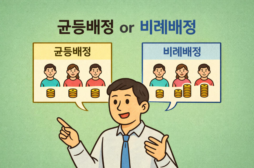 균등배정 비례배정 차이